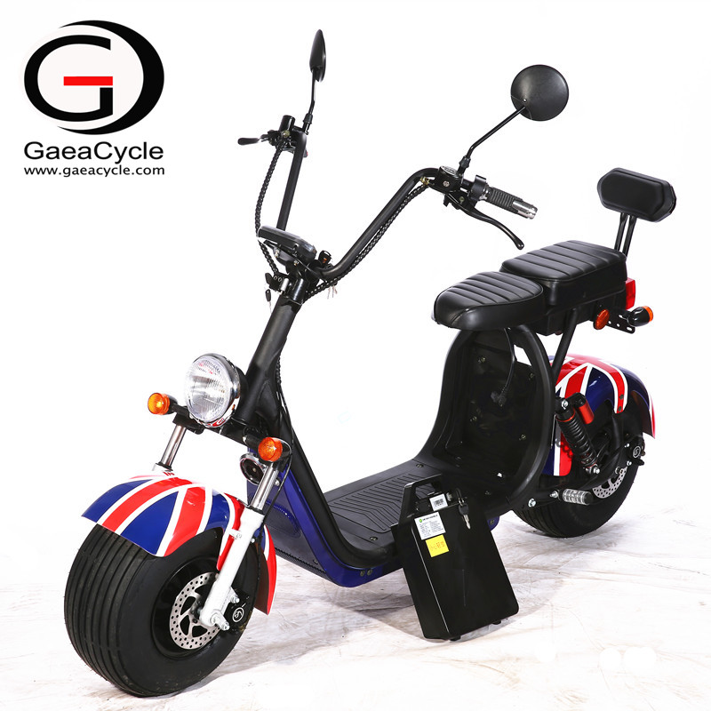 Double Battery 18*9.5 Fat Tire Electric Scooter With EEC