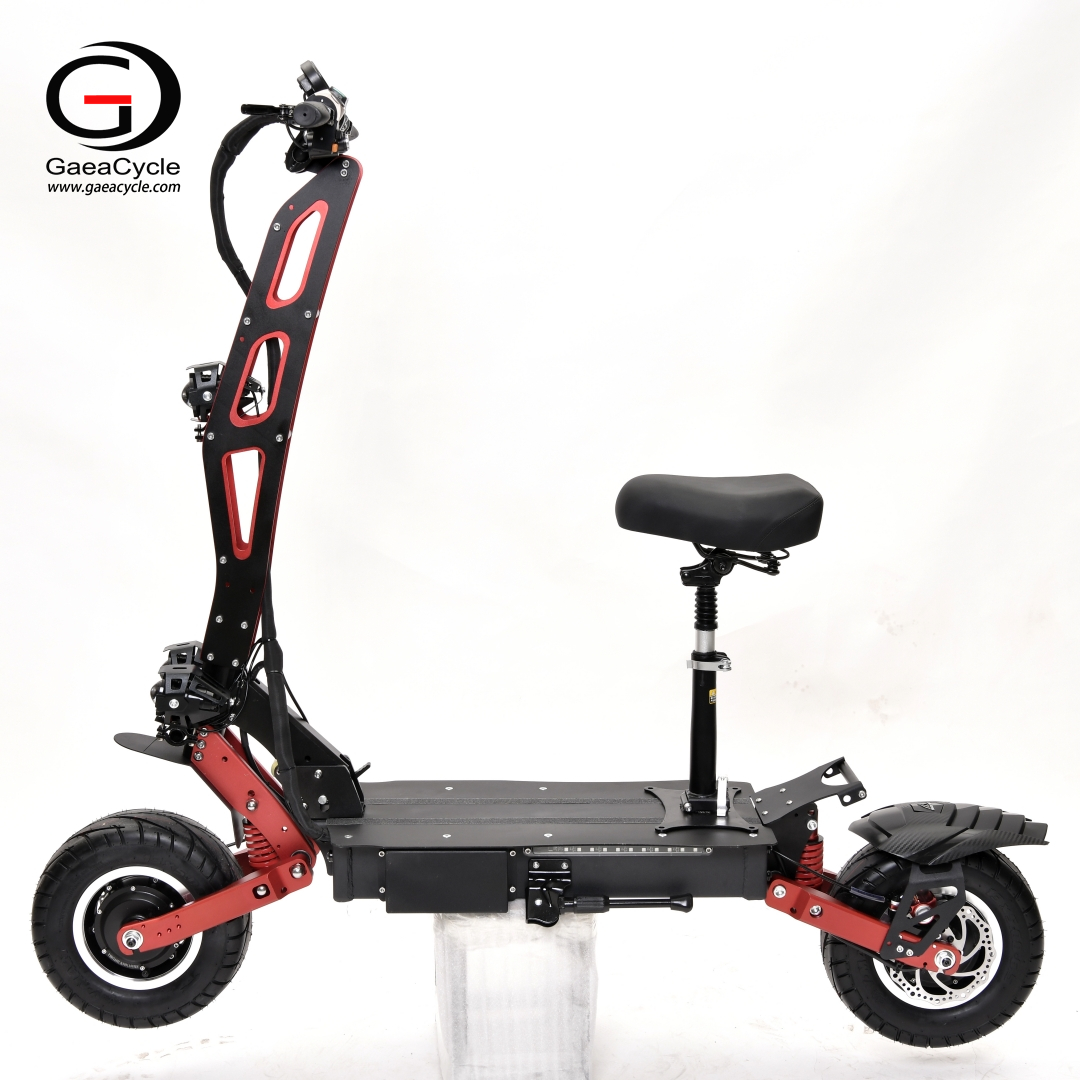 GAEA S8 11" Off Road Electric Scooter for Adult, Dual 3000W Motor, Fast Speed 100km/h, 60v48ah, Hydraulic Disc Brakes, C Type Full Suspension