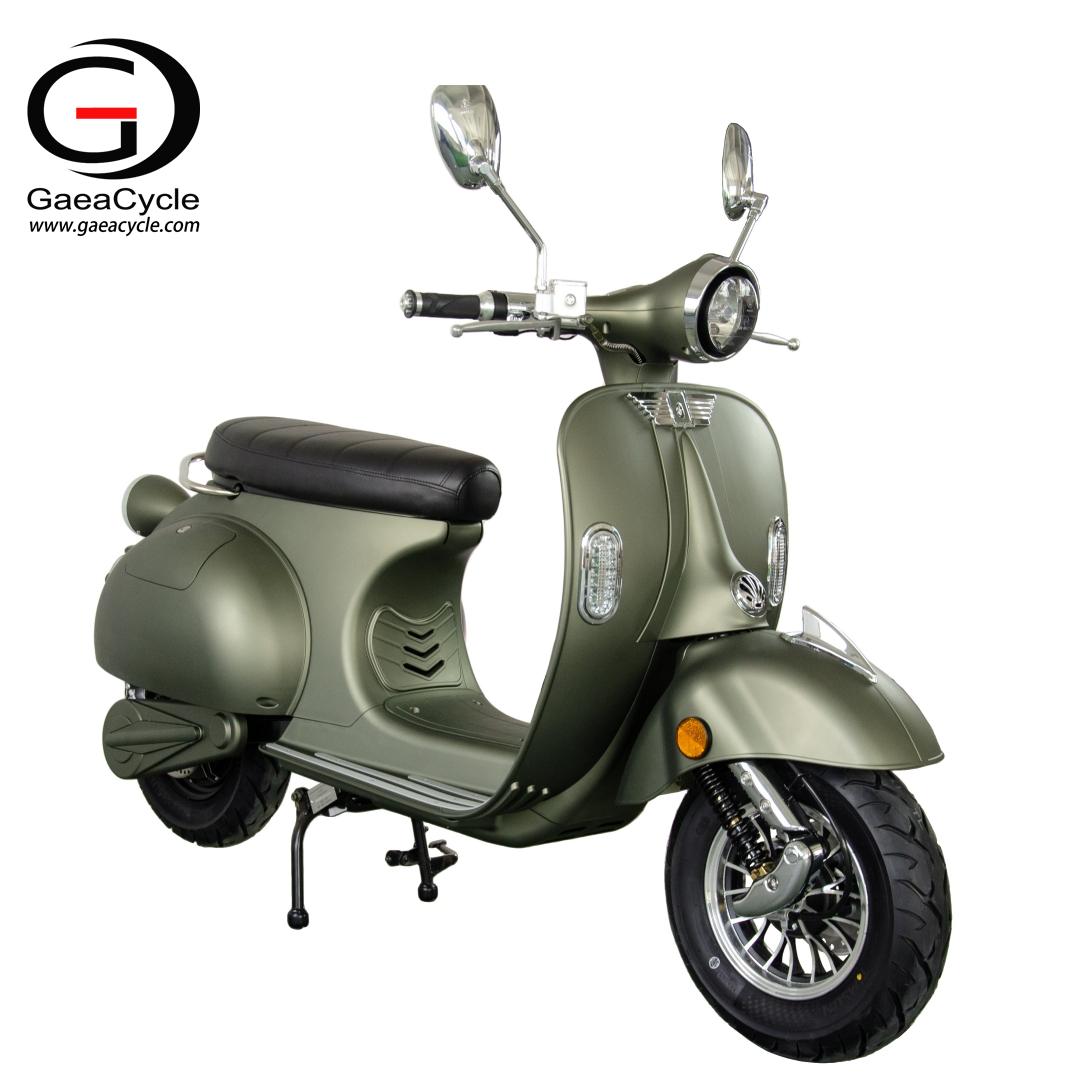 GaeaCycle EV2000 2000w 60v 20ah*2 EEC Certificated Electric Moped Vespa Scooter for Adults