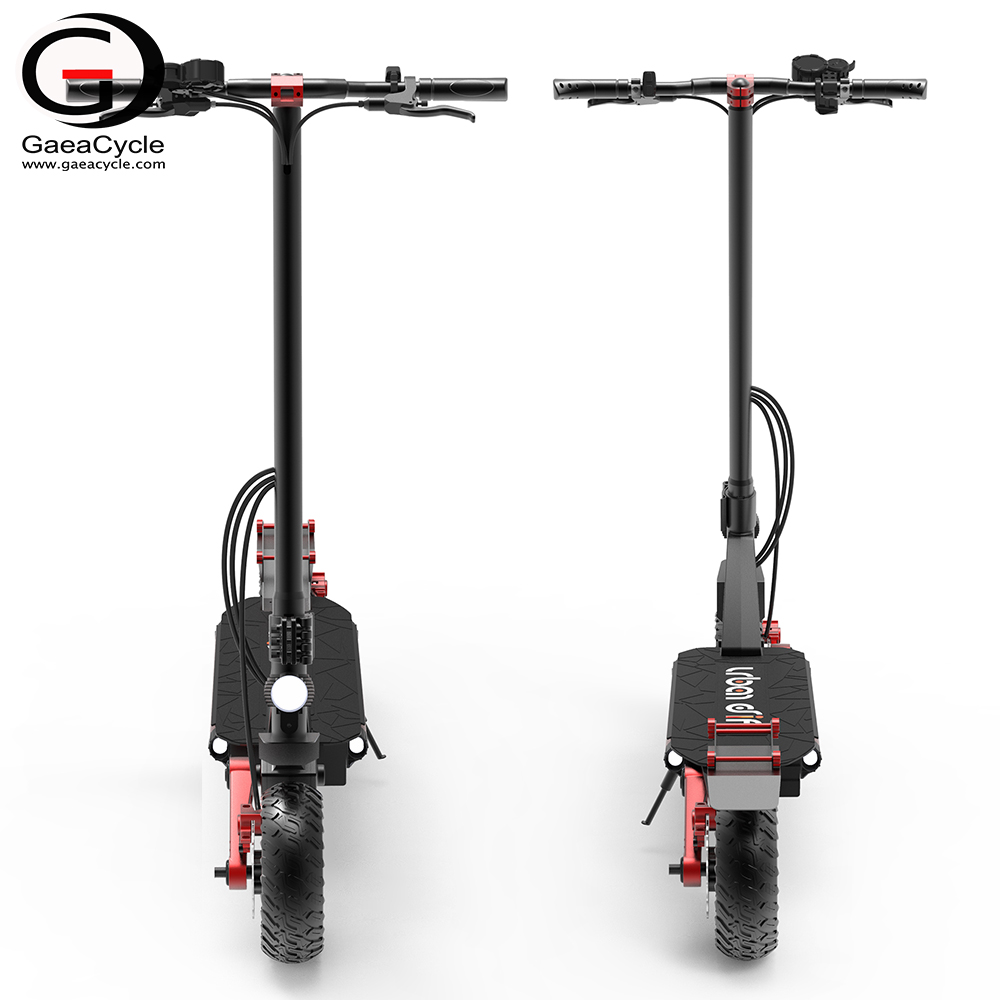 Dual 800w Motor Electric Off Road Scooter Foldable Kick Scooter Folding 10inch Kick Escooter from China