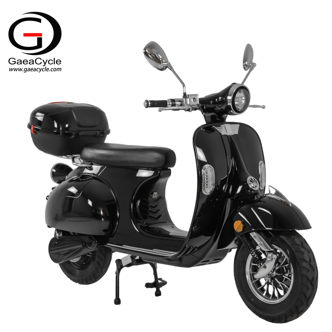 GaeaCycle EV4000 50cc High Speed 75 km/h Vintage Style Moped COC Electric Scooter Street Legal