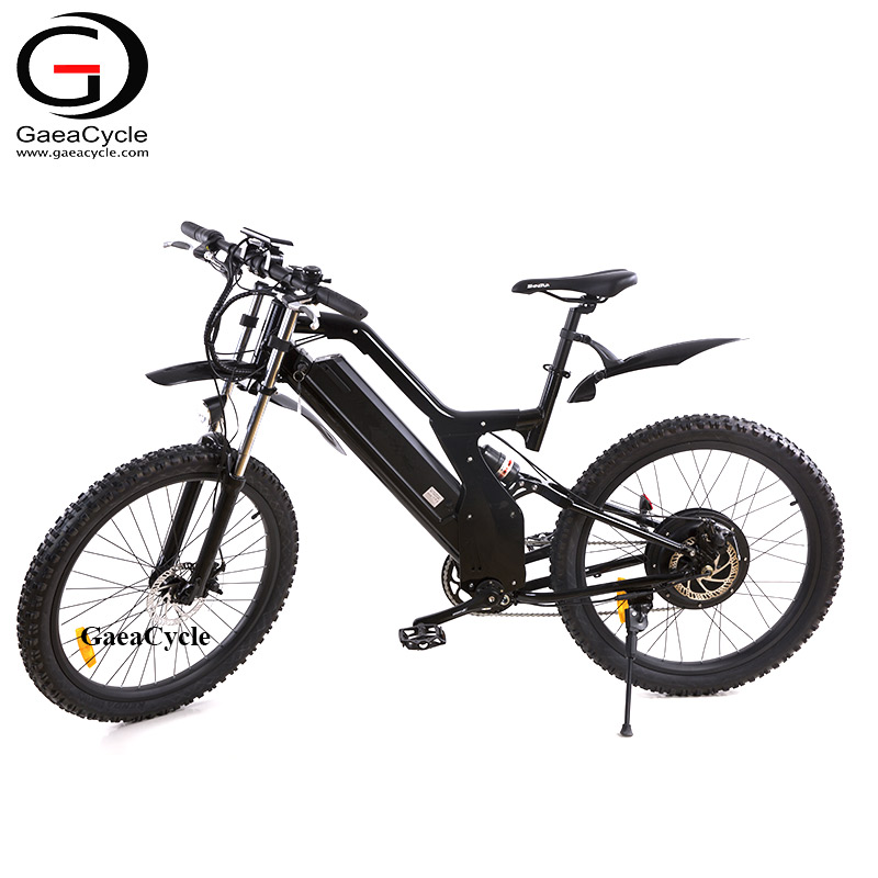 GaeaCycle Vintage Powerful Mountain Electric Bicycle e Bike Full Suspension